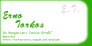 erno torkos business card